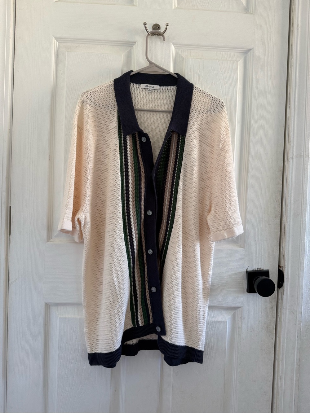 Madewell Open-Knit/Linen Blend Cardigan — XL